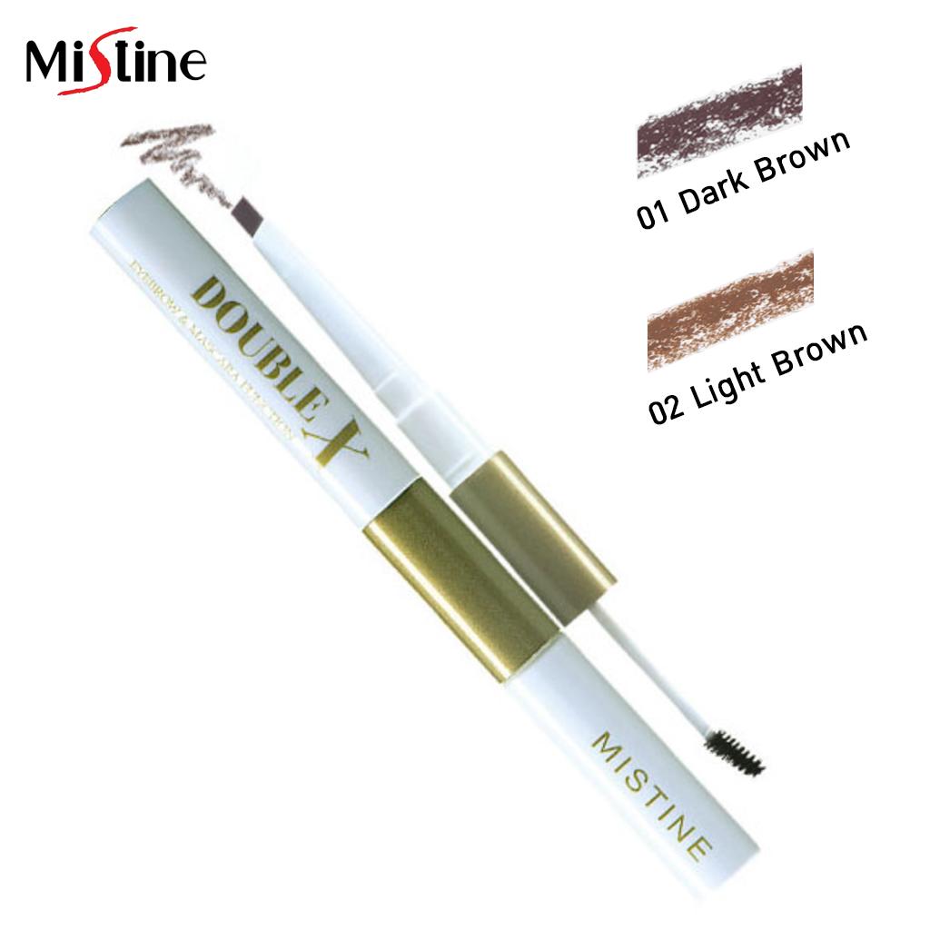 Mistine Double X Eyebrow and Mascara Function ปรับคิ้วบาง ให้ดูฟูเรียงสวยถึงหางคิ้ว มิสทิน ดับเบิ้ล เอ็กซ์ อายบราว แอนด์ มาสคาร่า สวยครบในแท่งเดียว