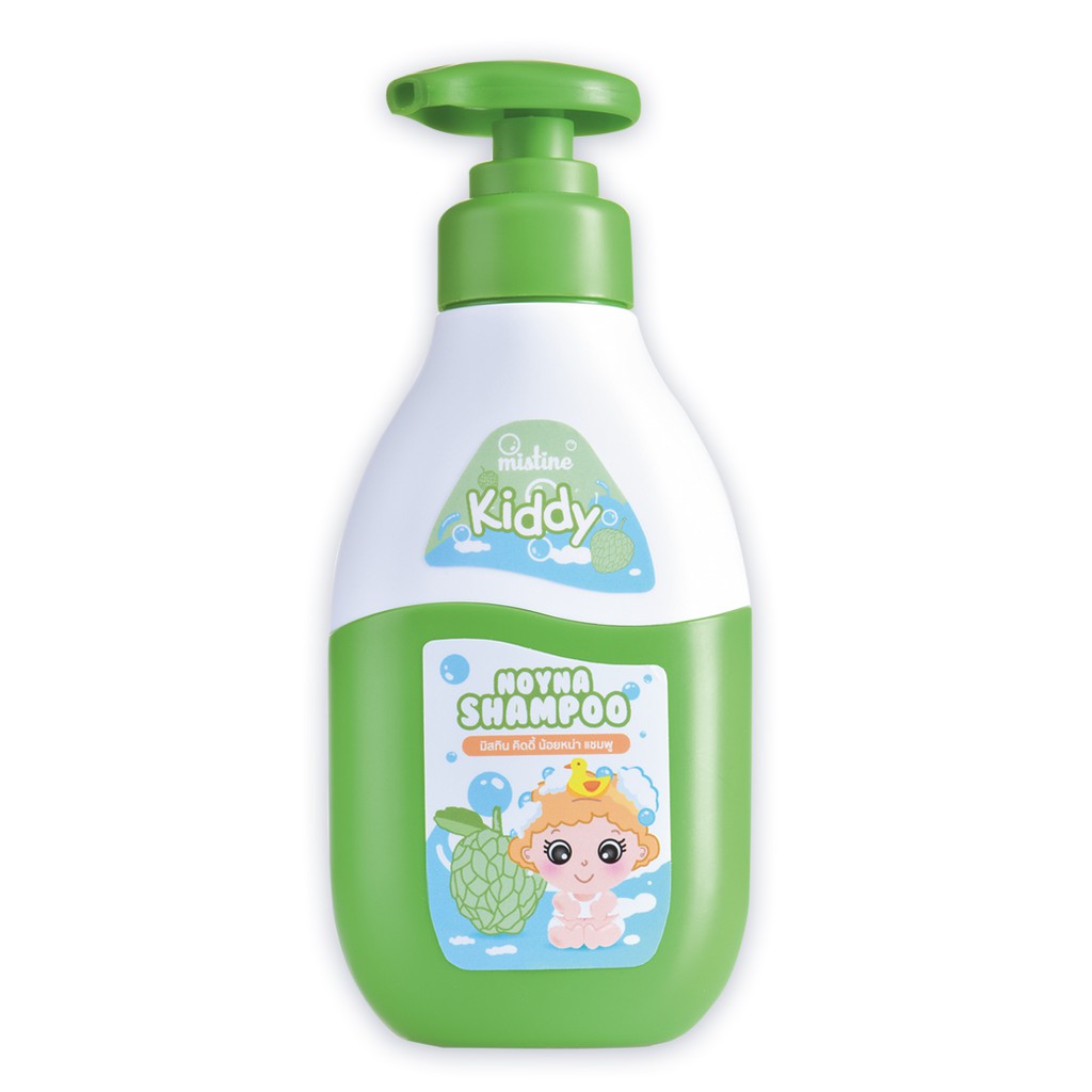 Mistine Kiddy NOYNA SHAMPOO แชมพูสระผม คิดดี้ น้อยหน่า สำหรับเด็กอายุ 3 ปีขึ้นไป สระได้ทุกวัน ป้องกันเหาได้