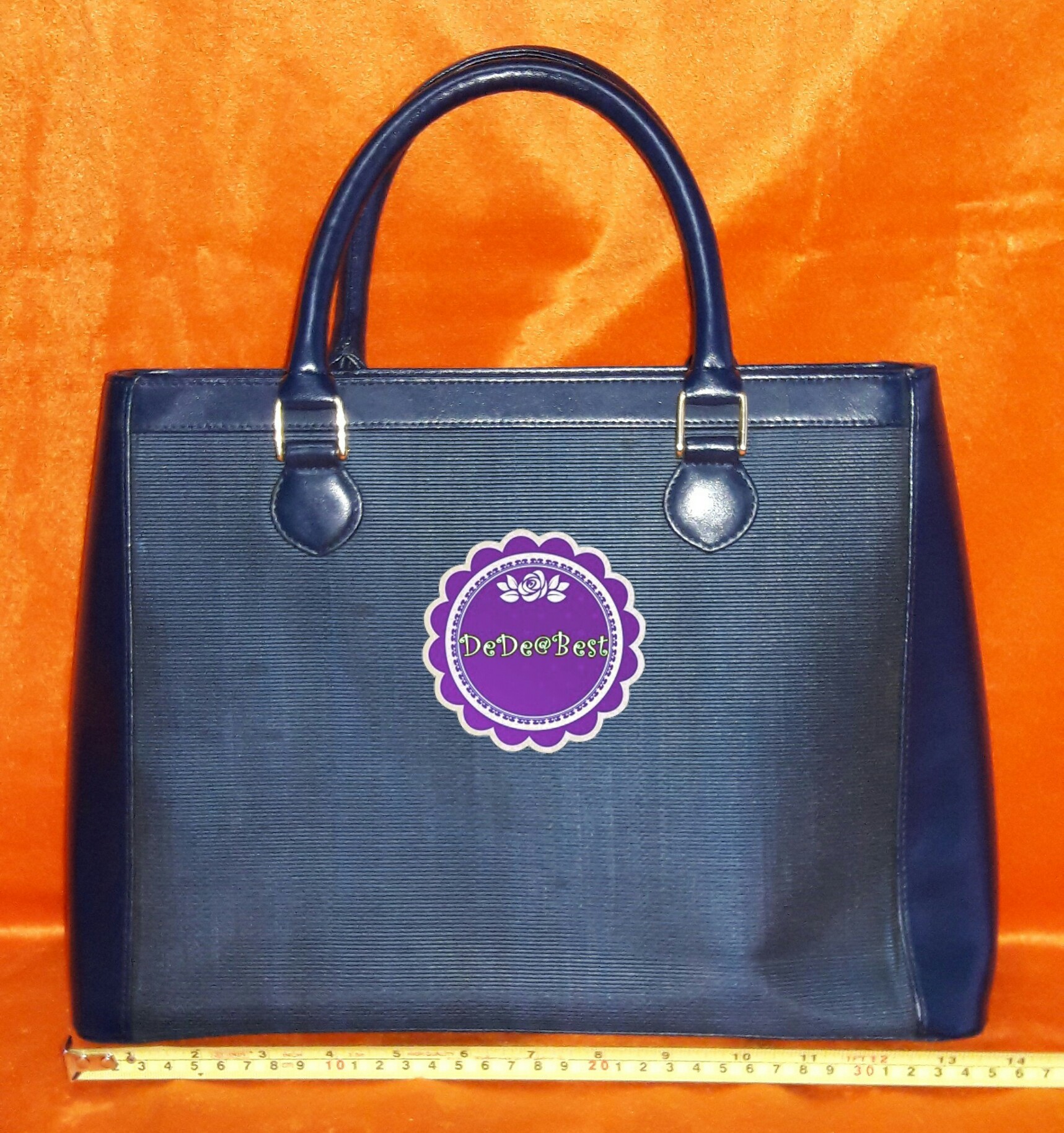 ขายแล้วค่ะ B47:Vintage GENUINE HOURSE HAIR bag กระเป๋าถือสีน้ำเงิน กระเป๋าขนหางม้า❤