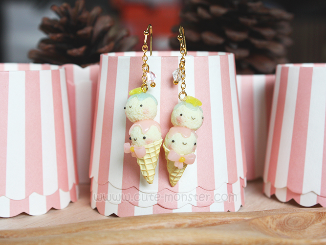 ต่างหูไอศครีม ลิตเติ้ลทวินสตาร์ Little twin star Ice-cream