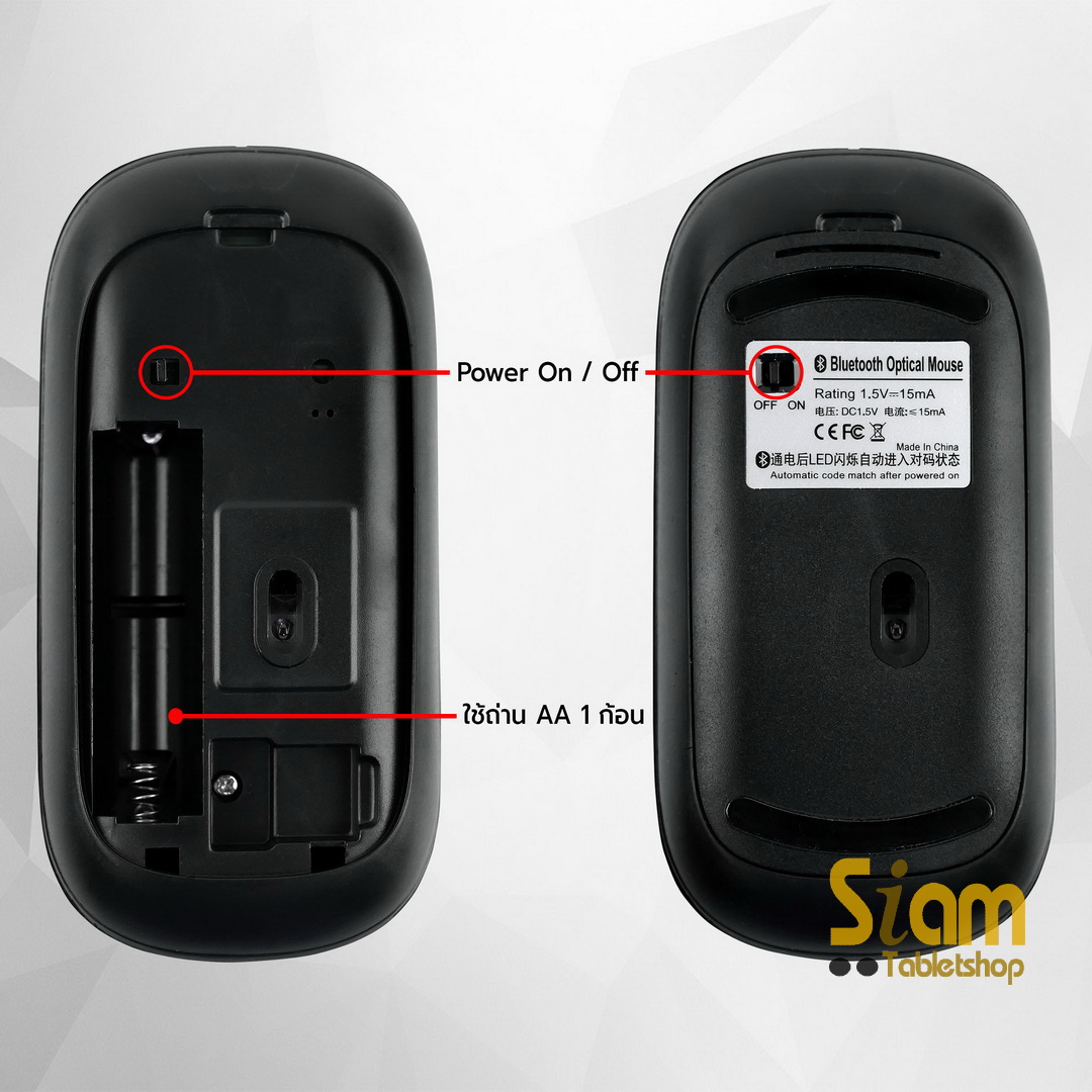 เมาส์ + คีย์บอร์ดทัชแพด แป้นพิมพ์ไทย สำหรับ iPad Samsung มือถือ case Keyboard เมาส์ บลูทูธ