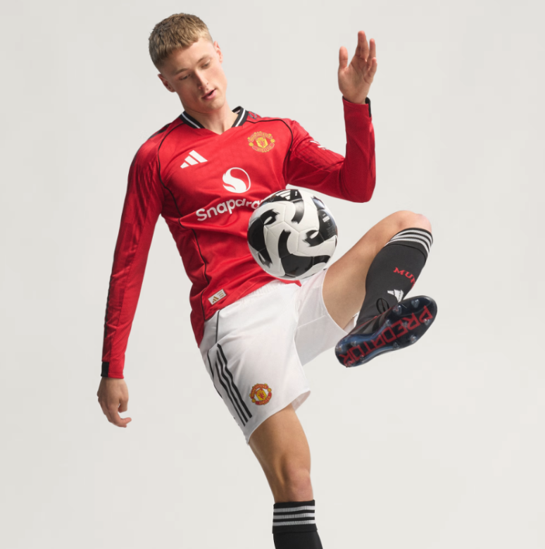 เสื้อแมนเชสเตอร์ ยูไนเต็ดแขนยาว 2025 2026 ทีมเหย้ารุ่นเวอร์ชั่นนักเตะ Home Authentic ของแท้