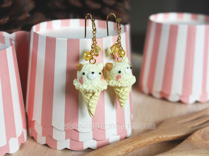 ต่างหู Sumikko gurashi Ice-cream (Neko)