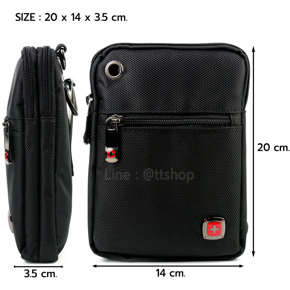 DAKAR กระเป๋าหนังสะพาย พร้อมช่องหูฟัง ใส่มือถือขนาด 5 - 7 นิ้ว (078)