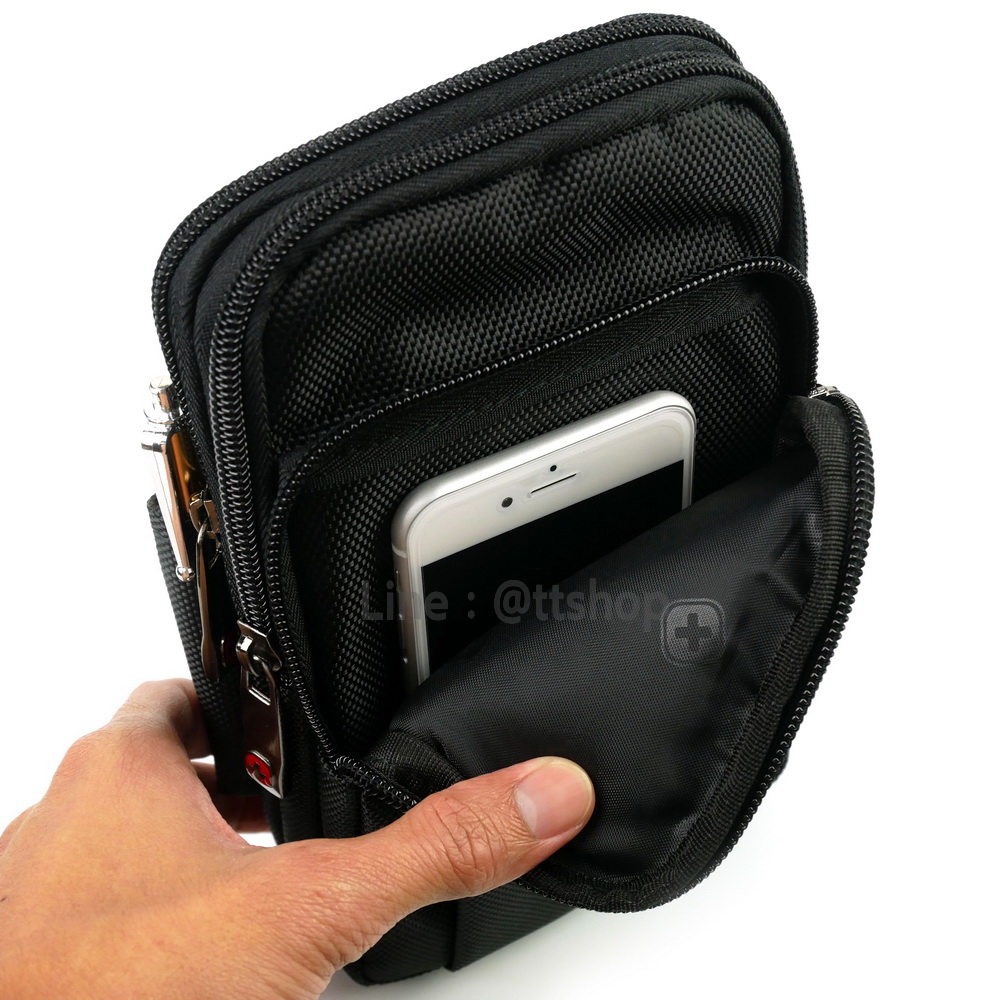 DAKAR กระเป๋าหนังคาดเอว ใบใหญ่ แนวตั้ง ใส่มือถือขนาด 5 - 6.5 นิ้ว (0611)