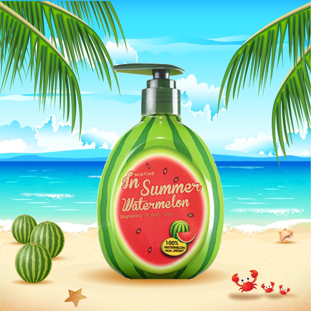 Mistine In Summer Watermelon Brightening UV Body Lotion ให้ตัวหอมจนคนข้างๆ อยากงับ โลชั่นแตงโม บำรุงผิวกาย มิสทิน อิน ซัมเมอร์ วอเตอร์เมล่อน ยูวี บอดี้โลชั่น