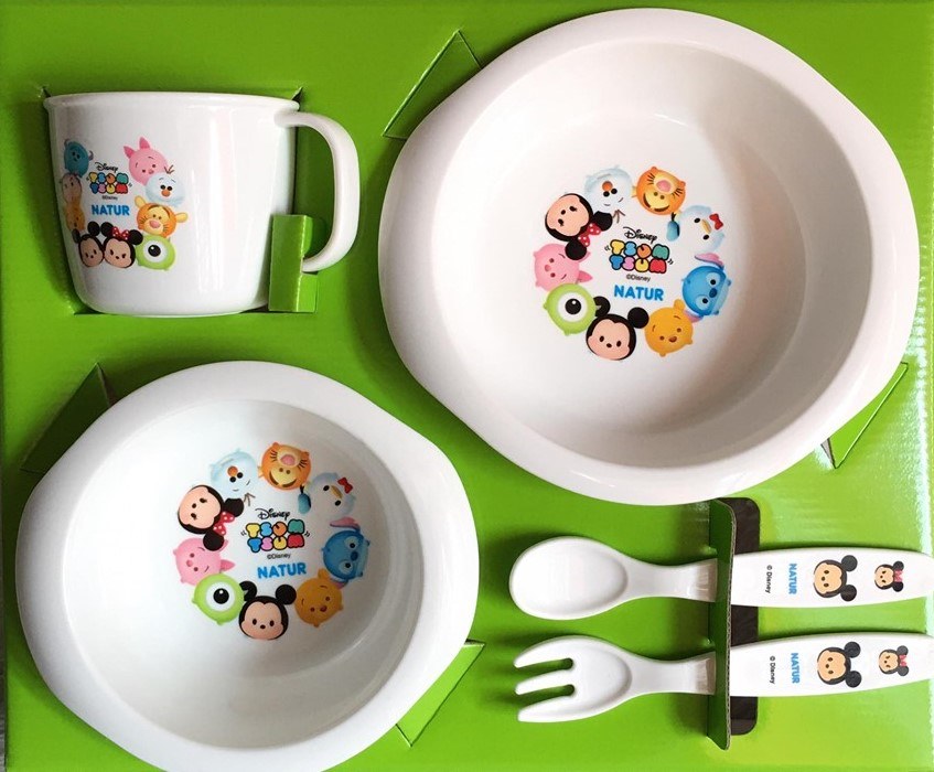 NATUR ชุดภาชนะบรรจุอาหารเด็ก 5 ชิ้น ลาย TSUM TSUM