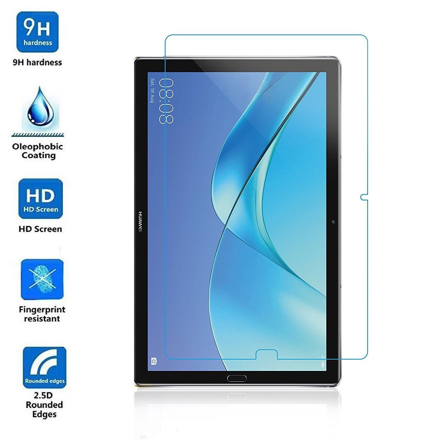 ฟิล์มกระจกนิรภัย Huawei Media M5 Lite 10" แบบใส