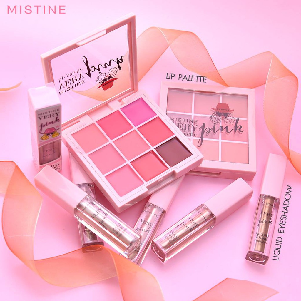 Mistine Very Pink Lip Palette มิสทิน เวรี่ พิงค์ ลิป พาเลท รวม ลิปสติกเนื้อกำมะหยี่นุ่มลื่น และเนื้อแมทเนียนติดทนในตลับเดียว