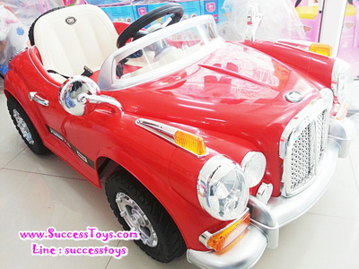 รถแบตเตอรี่เด็กนั่ง รุ่น LN128 รถโบราณคลาสสิค 2M สีแดง
