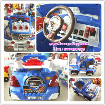 รถแบตเตอรี่เด็กนั่ง รุ่น LN032 รถจิ๊ปเบนซ์คันใหญ่ 2 มอเตอร์ แบต 2 ก้อน มี 4 สี แดง เขียว ฟ้า น้ำเงิน