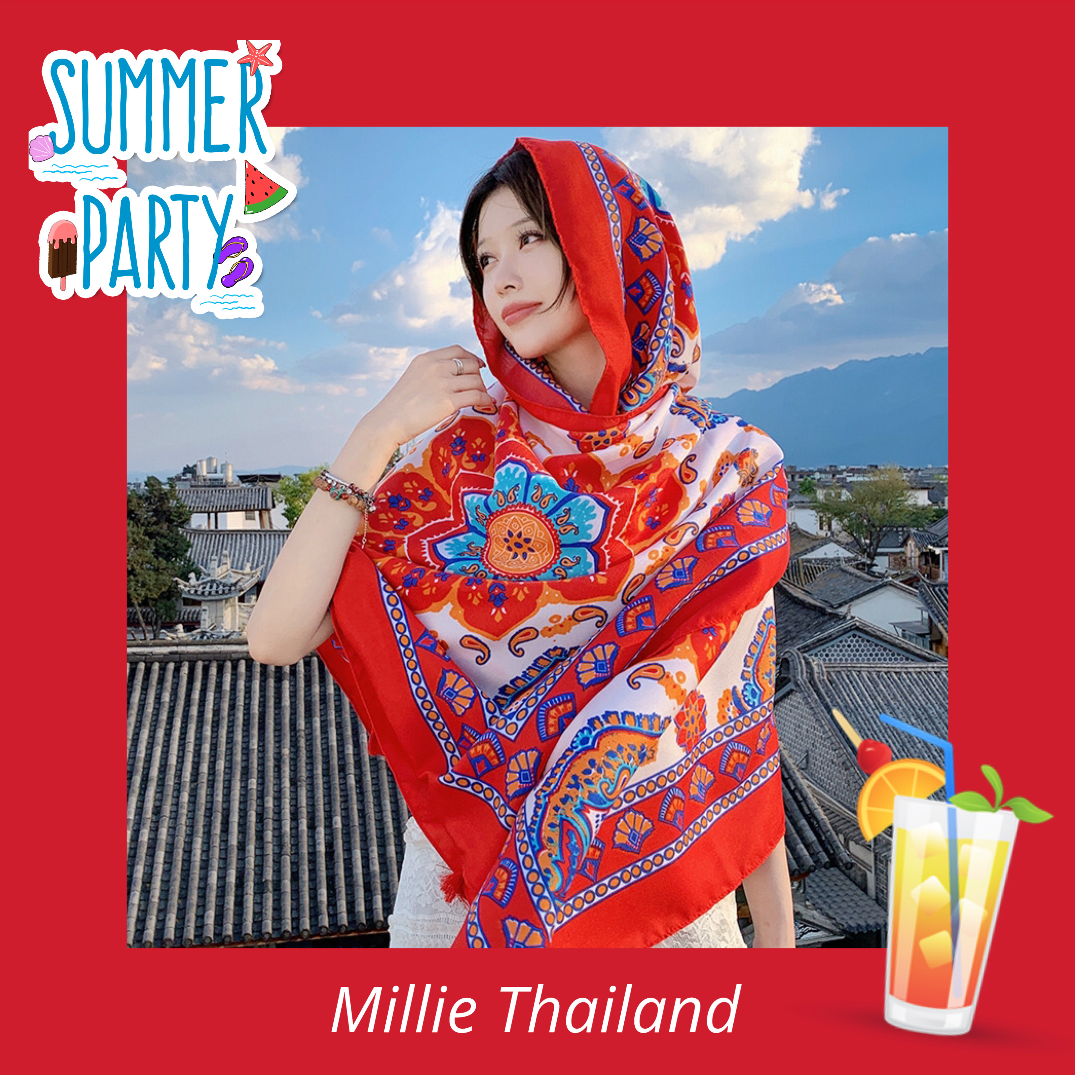 ผ้าพันคอโพลีเอสเตอร์ (ผ้าแน่น)