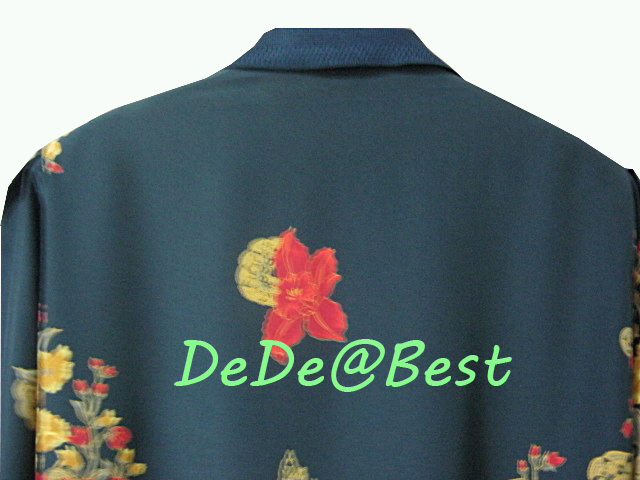 ขายแล้วค่ะ T49:Vintage top เสื้อวินเทจสีดำลายดอกไม้แจ่มๆ❤