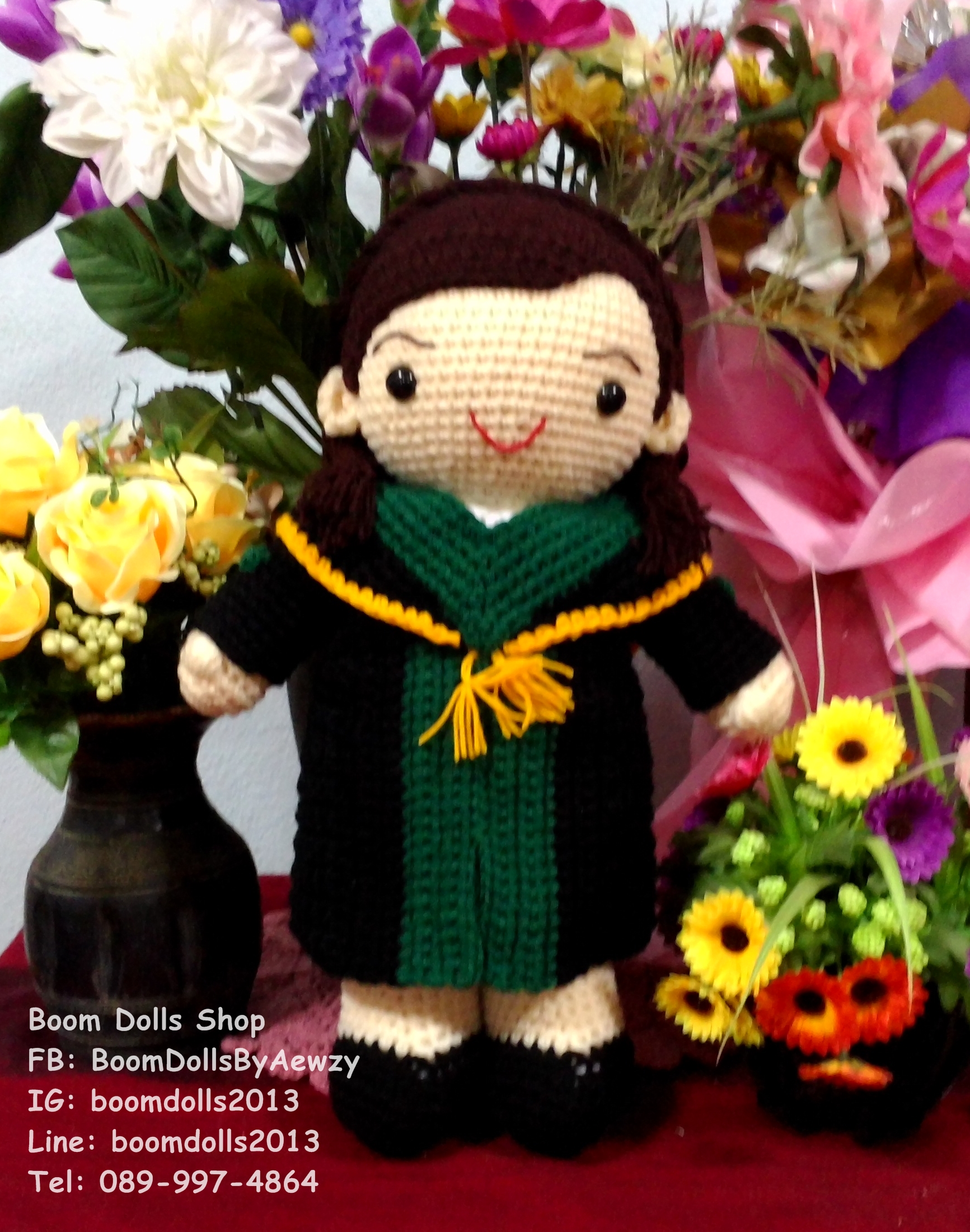 ตุ๊กตาถักรับปริญญา ม. แม่โจ้ ขนาด 15 นิ้ว
