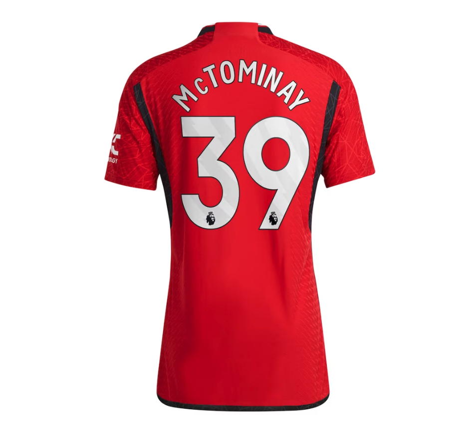 เสื้อแมนเชสเตอร์ ยูไนเต็ด 2023 2024 ทีมเหย้ารุ่นเวอร์ชั่นนักเตะ Home Authentic ติดชื่อเบอร์ McTominay 39 ของแท้