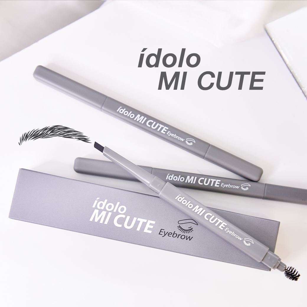 Mistine idolo MI CUTE Eyebrow ดินสอเขียนคิ้วเนื้อครีม เติมคิ้วให้เป็นธรรมชาติ กันน้ำ กันเหงื่อ มิสทิน อิโดโล่ มิ คิวท์ อายบราว