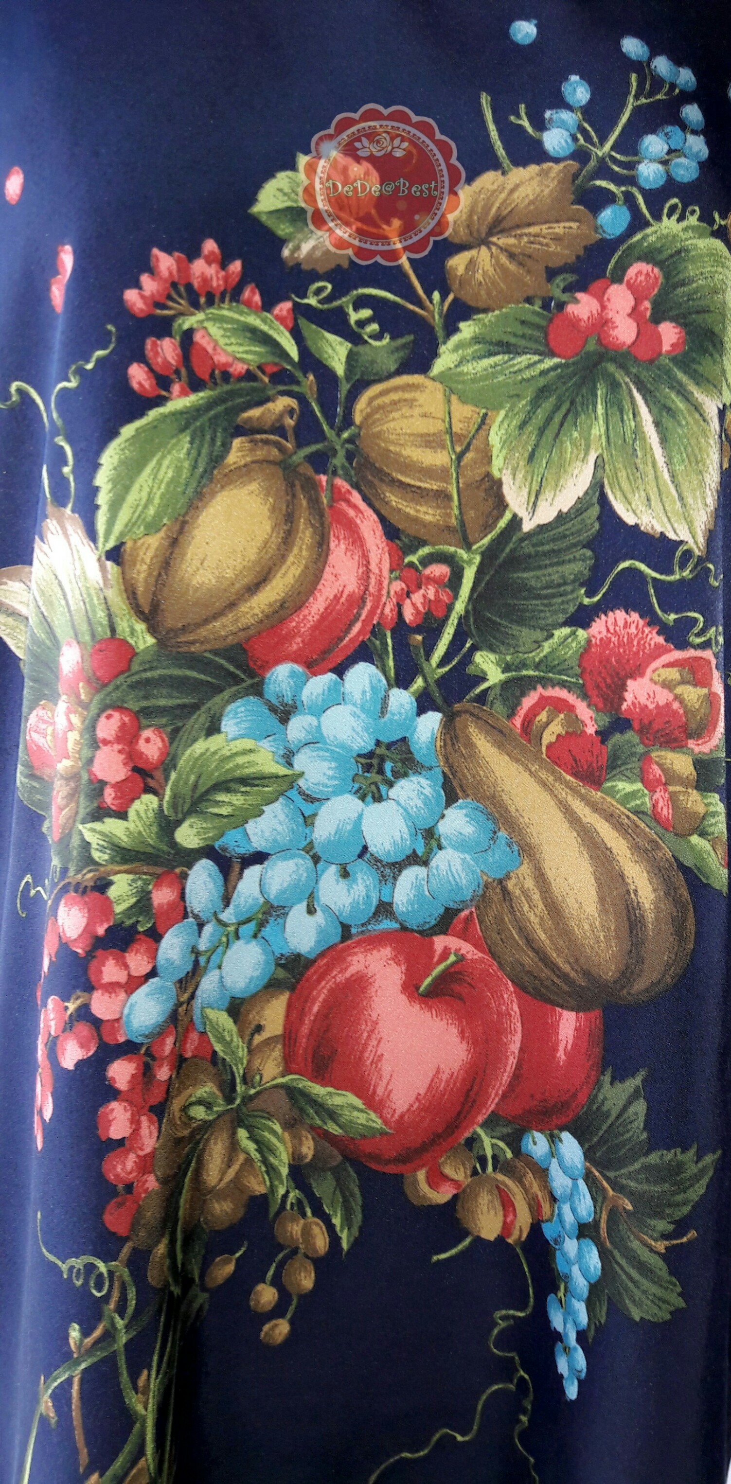 ขายแล้วค่ะT120:Vintage top เสื้อวินเทจสีดำลายผลไม้❤
