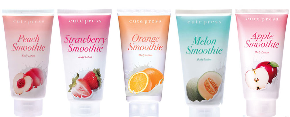 Cute Press Smoothie Body Lotion คิวท์เพลส สมูธตี้ บอดี้ โลชั่น โลชั่นบำรุงผิว เนื้อบางเบา ให้คุณเพลิดเพลินไปกับกลิ่นหอมหวานของผลไม้ 5 ชนิด