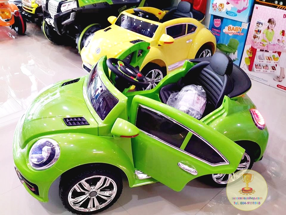 SL3150G รถแบตเตอรี่เด็กนั่งไฟฟ้า รถโฟล์ค 2มอเตอร์ สีเขียว