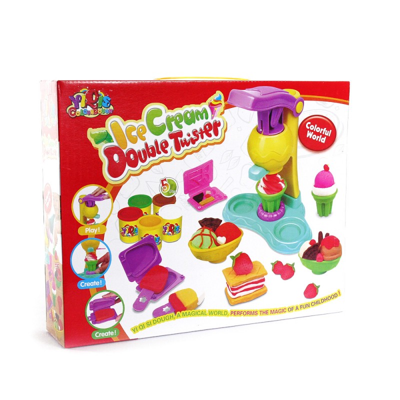ของเล่นทำไอศครีม พร้อมแป้งโดว์ 5 กระปุก