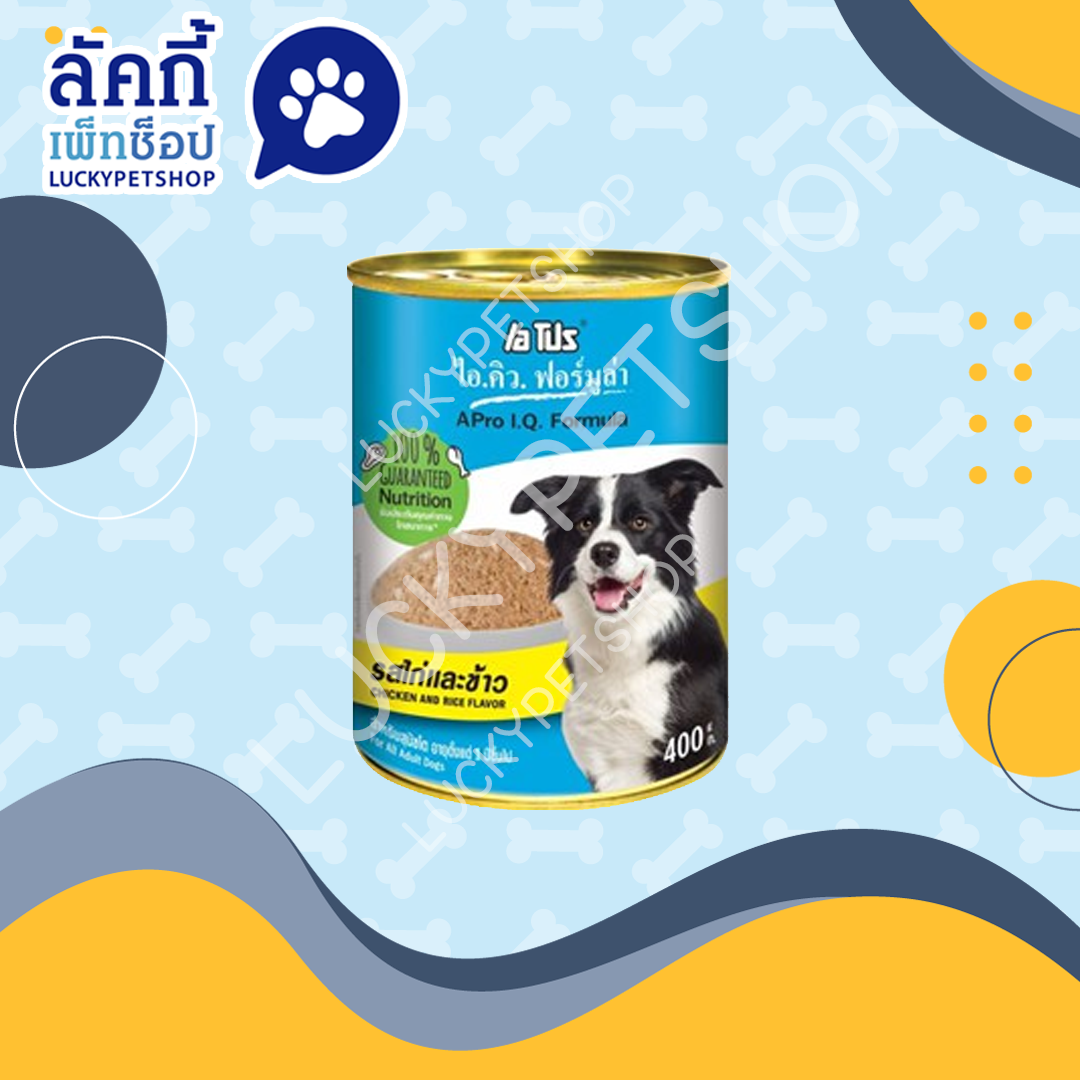 เพาซ์กระป๋อง เอ โปร ไอ.คิว.ฟอร์มูล่า รสไก่และข้าว 400g.