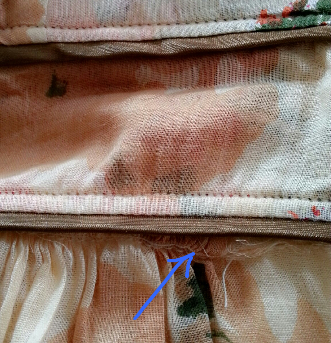 D58:2nd hand dress เดรส ลายดอกไม้ ผูกโบว์ด้านหลัง