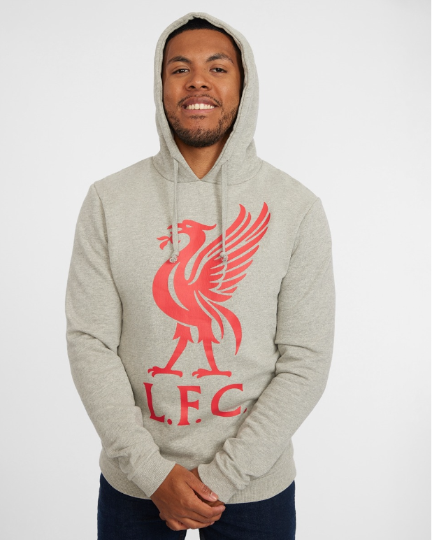 เสื้อฮู้ดลิเวอร์พูล Liverbird สีเทาของแท้