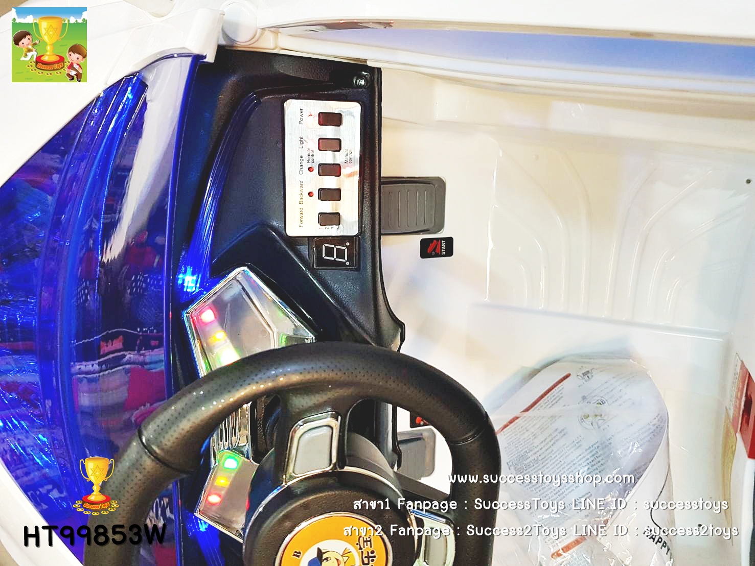 HT99853 รถแบตเตอรี่เด็กนั่งไฟฟ้า ยี่ห้อ BMW V8 มี3สี แดง ขาว ดำ
