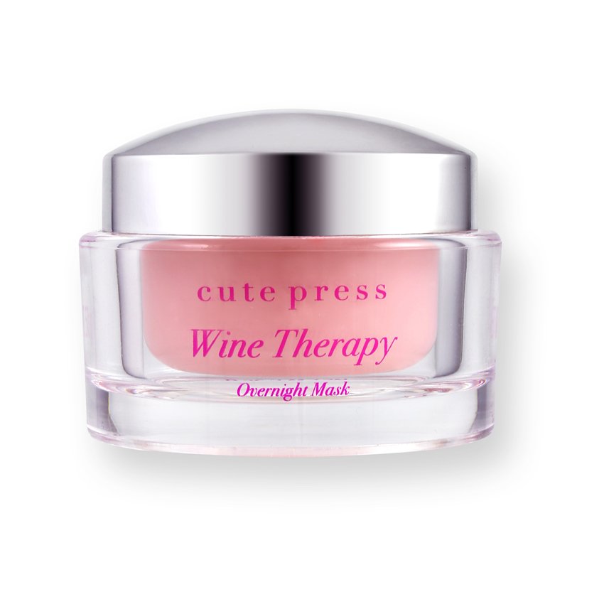 Cute Press Wine Therapy Overnight Mask คิวท์เพรส ไวน์ เธอราพี โอเวอร์ไนท์ มาส์ค มาส์คเนื้อเจลชุ่มชื่นเพื่อบำรุงผิวหน้ายามค่ำคืน ให้คุณตื่นมาพร้อมผิวที่สวยกระจ่างใส เปล่งปลั่ง แลดูอ่อนเยาว์กว่าที่เคย