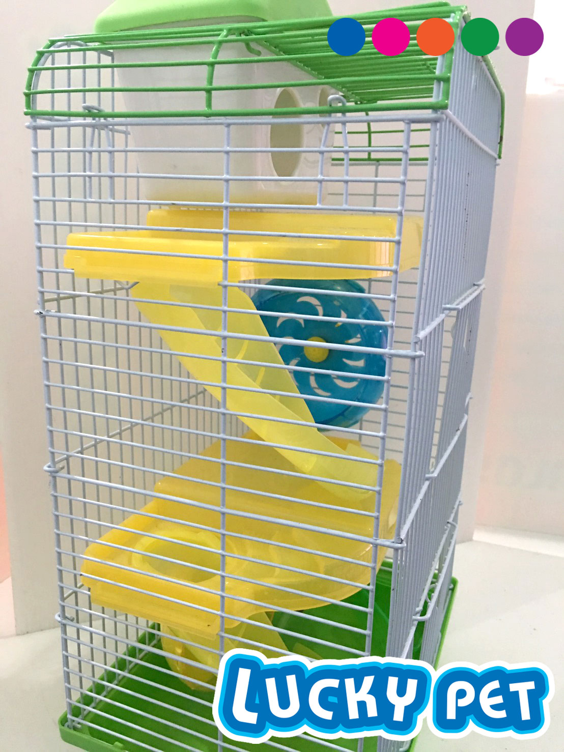 กรงหนูแฮมเตอร์ PC-352 ขนาด กว้าง16 ยาว21.5 สูง40 ซม.