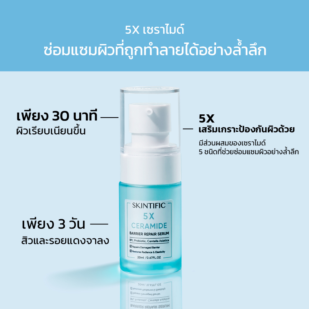 Skintific 5x Ceramide Barrier Serum บำรุงผิวก่อนแต่งหน้าตัวนี้เริ่สสส