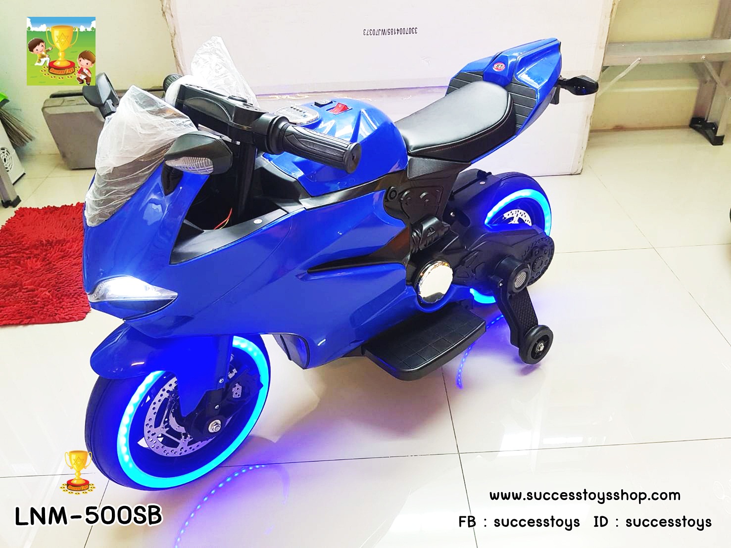 LNM-500SB รถมอเตอร์ไซต์แบตเตอรรี่ ดูคาติ สีน้ำเงิน