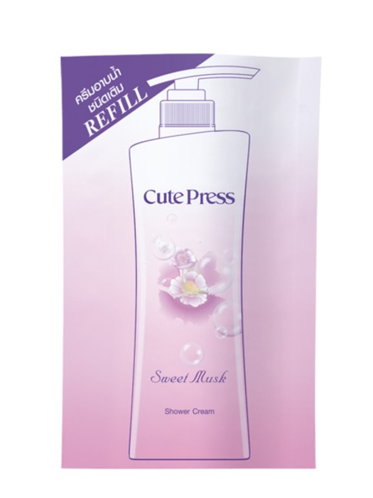 Refill Cute Press Shower Cream 500ml รีฟิลครีมอาบน้ำคิวท์เพรส สูตรอ่อนละมุน หอมสดชื่นติดทนนาน ชนิดเติมประหยัด ลดโลกร้อน