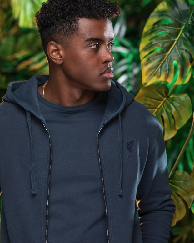 เสื้อฮู้ดลิเวอร์พูล Washed Navy Zip Through ของแท้