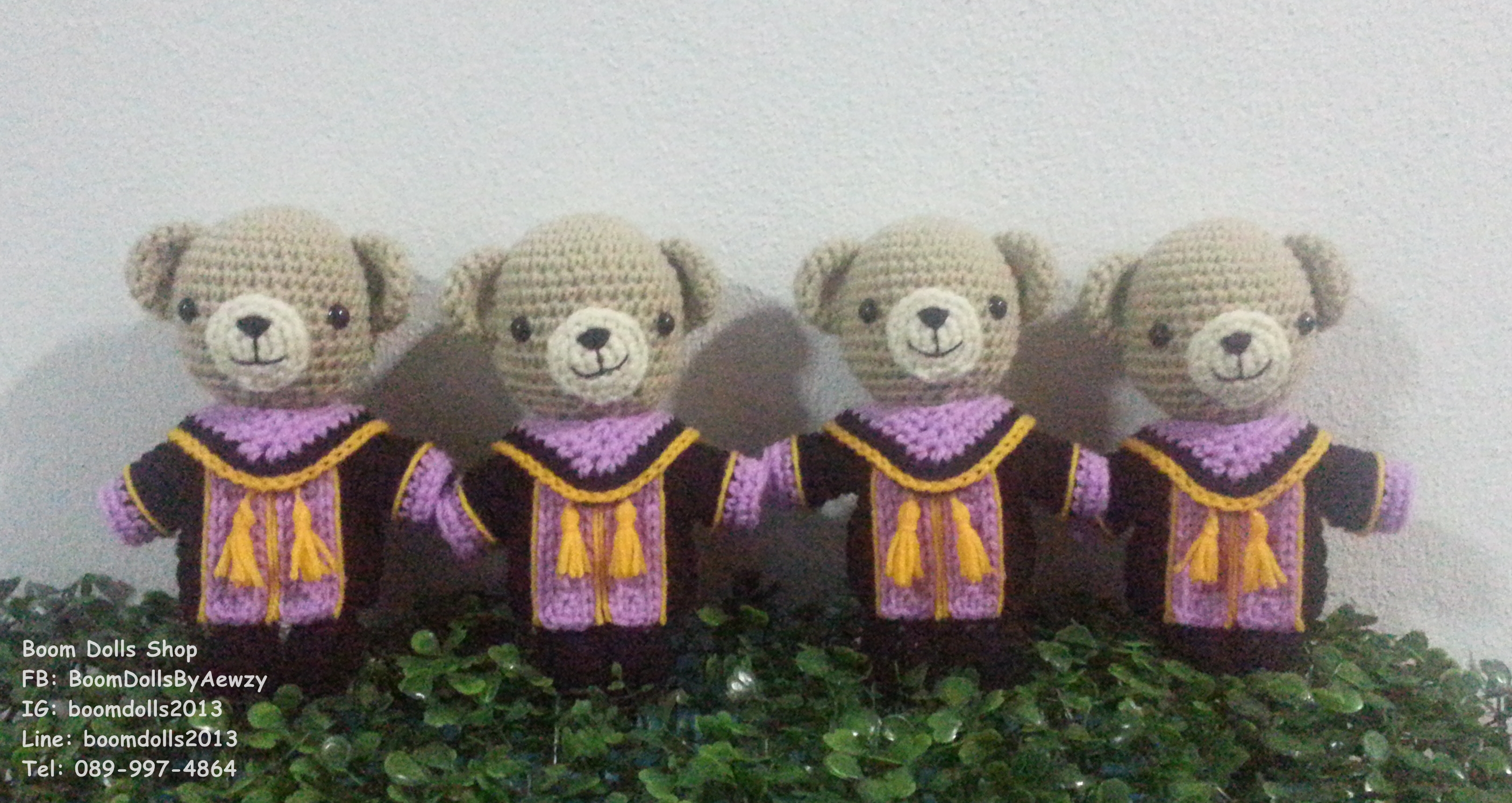 ตุ๊กตาถักรับปริญญา ม.พะเยา ขนาด 6 นิ้ว แบบ B