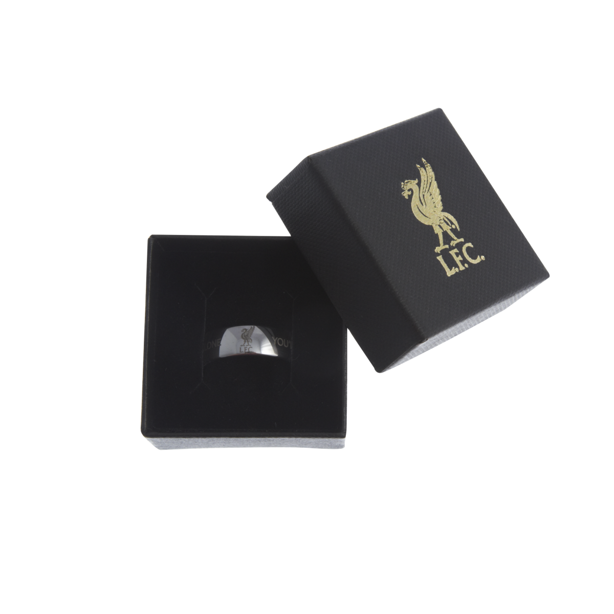 แหวนที่ระลึกลิเวอร์พูล ของแท้ 100% Liverpool FC Mens Super Titanium Band Ring