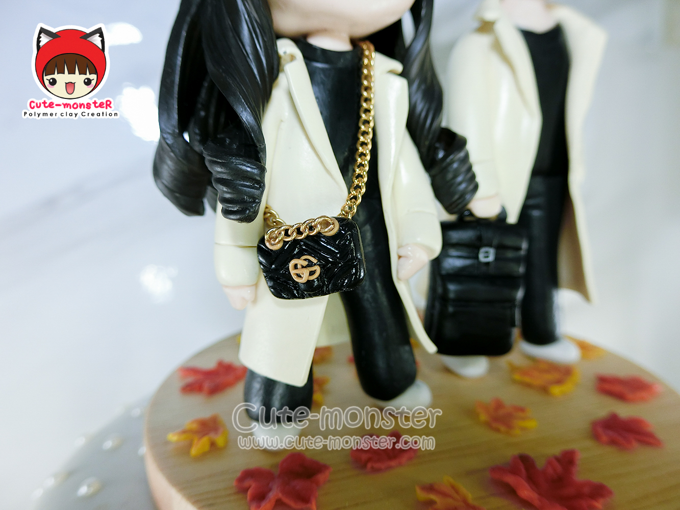 โมเดลคู่รัก ตุ๊กตาตกแต่งเค้ก งานสั่งทำตามแบบ สูง 4"