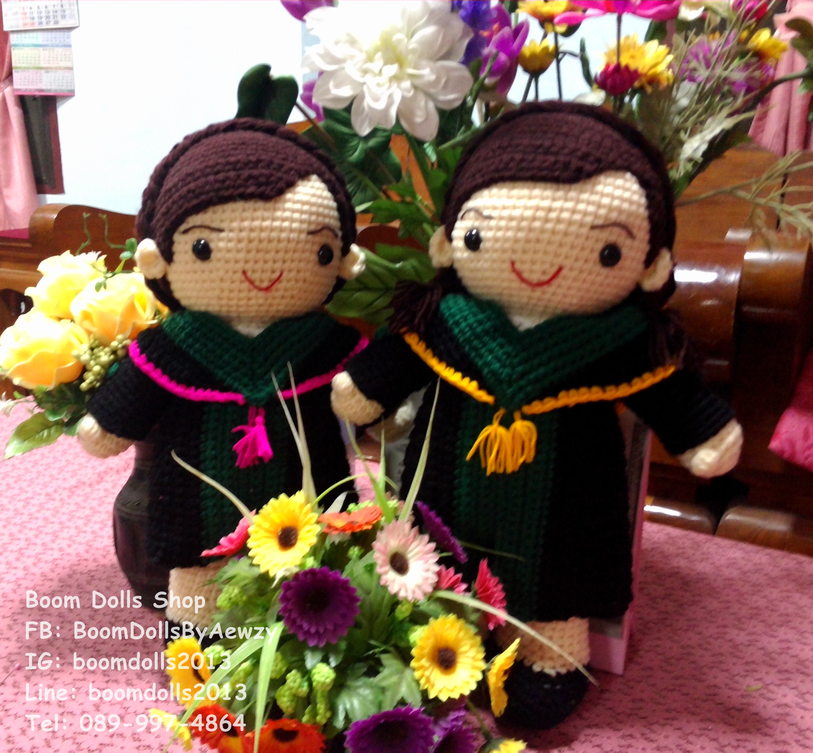 ตุ๊กตาถักรับปริญญา ม. แม่โจ้ ขนาด 15 นิ้ว