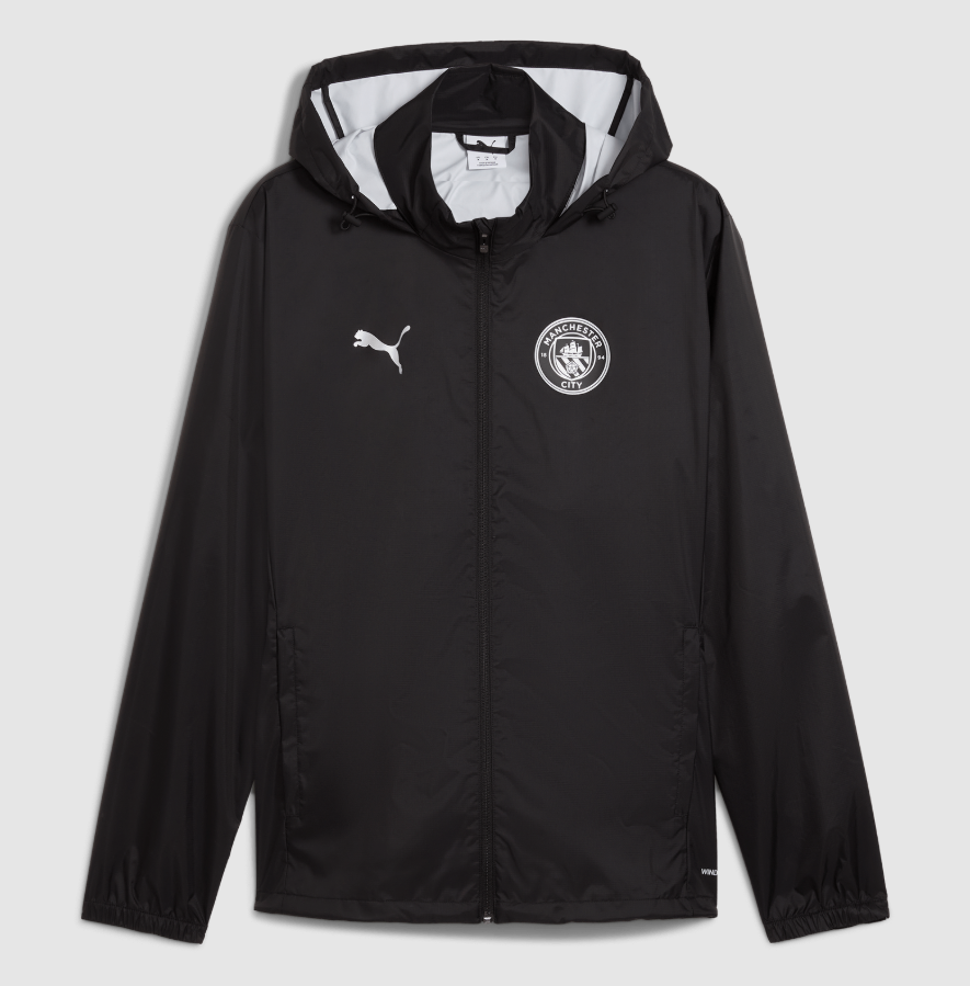 เสื้อแจ็คเก็ตแมนเชสเตอร์ ซิตี้ Training All Weather สีดำของแท้