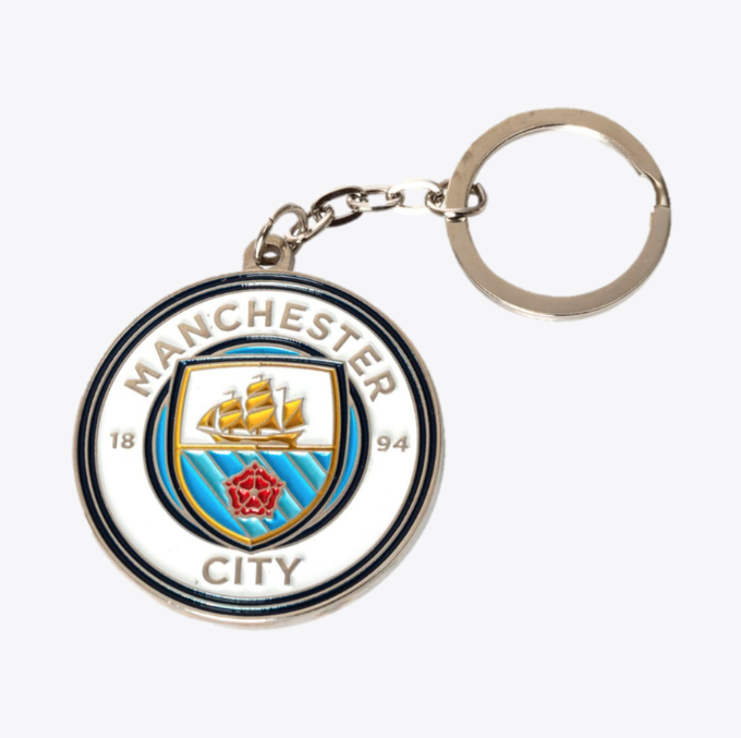 พวงกุญแจแมนเชสเตอร์ ซิตี้ Crest Keyring ของแท้