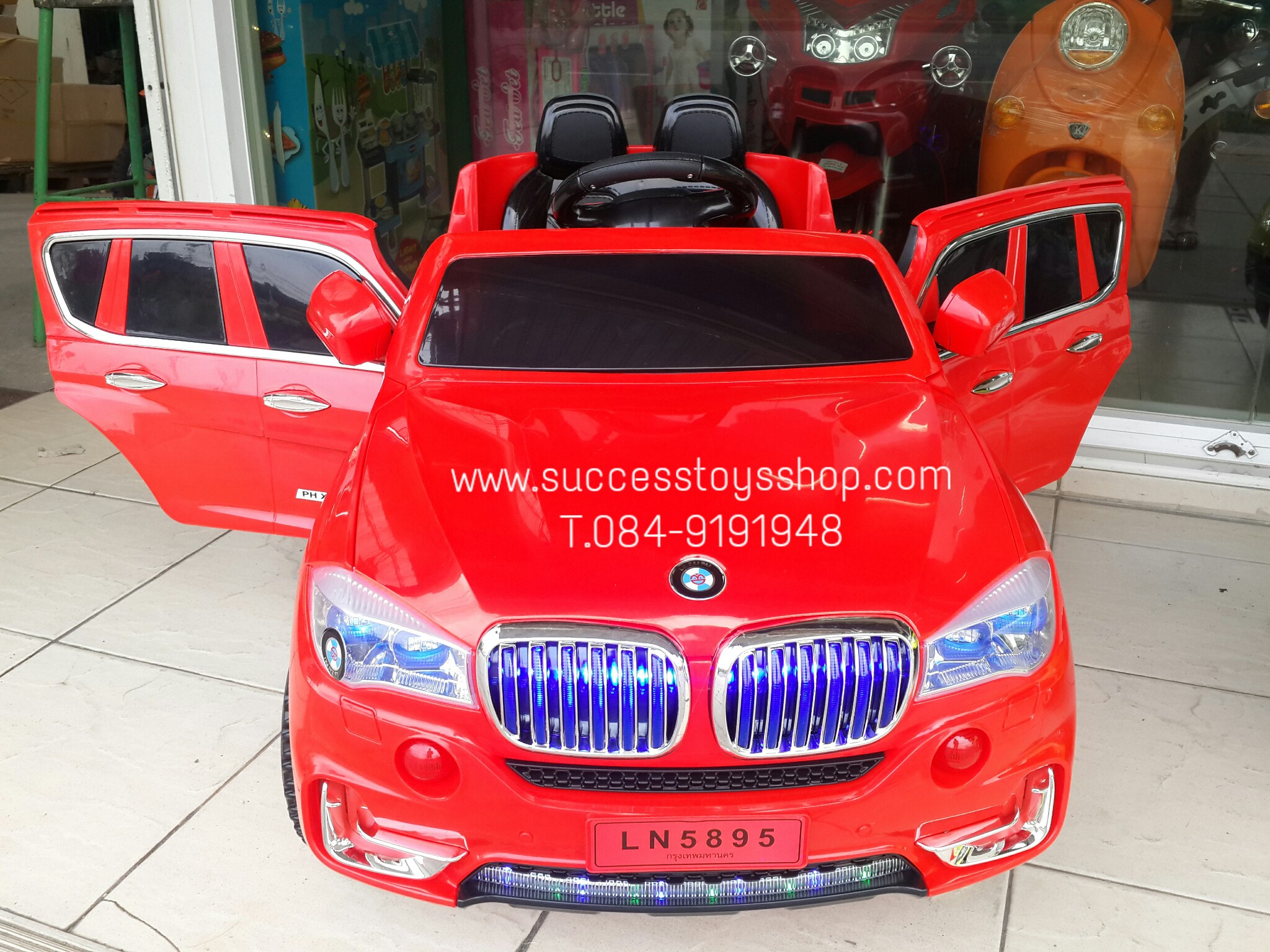 รถ BMW-X5 (2มอเตอร์) สีแดง