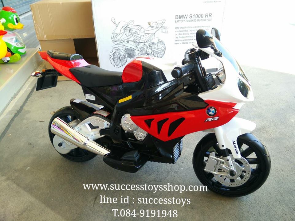 JT528 รถมอเตอร์ไซค์เด็กนั่งไฟฟ้า ซุปเปอร์ไบค์ BMW S1000 งานแท้ (2 มอเตอร์)