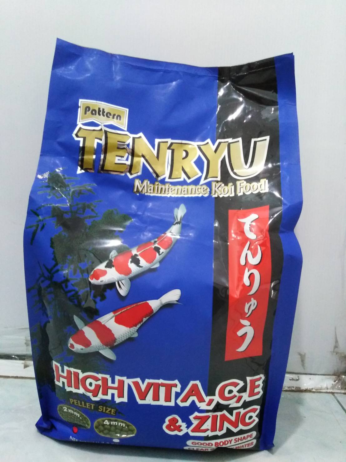 อาหารปลาเทนริว ขนาดเม็ด 2mm. สูตร เมนเท็นแน้นซ์ โปรตีน 32%