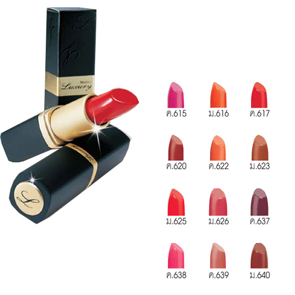 Mistine Luxury Lipstick ลิปสติค มิสทีน ลักชัวรี่ ปากเรียวสวยดุจกำมะหยี่ ด้วยลิปสีกึ่งด้าน ติดทน