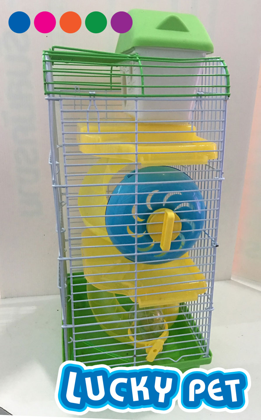 กรงหนูแฮมเตอร์ PC-352 ขนาด กว้าง16 ยาว21.5 สูง40 ซม.