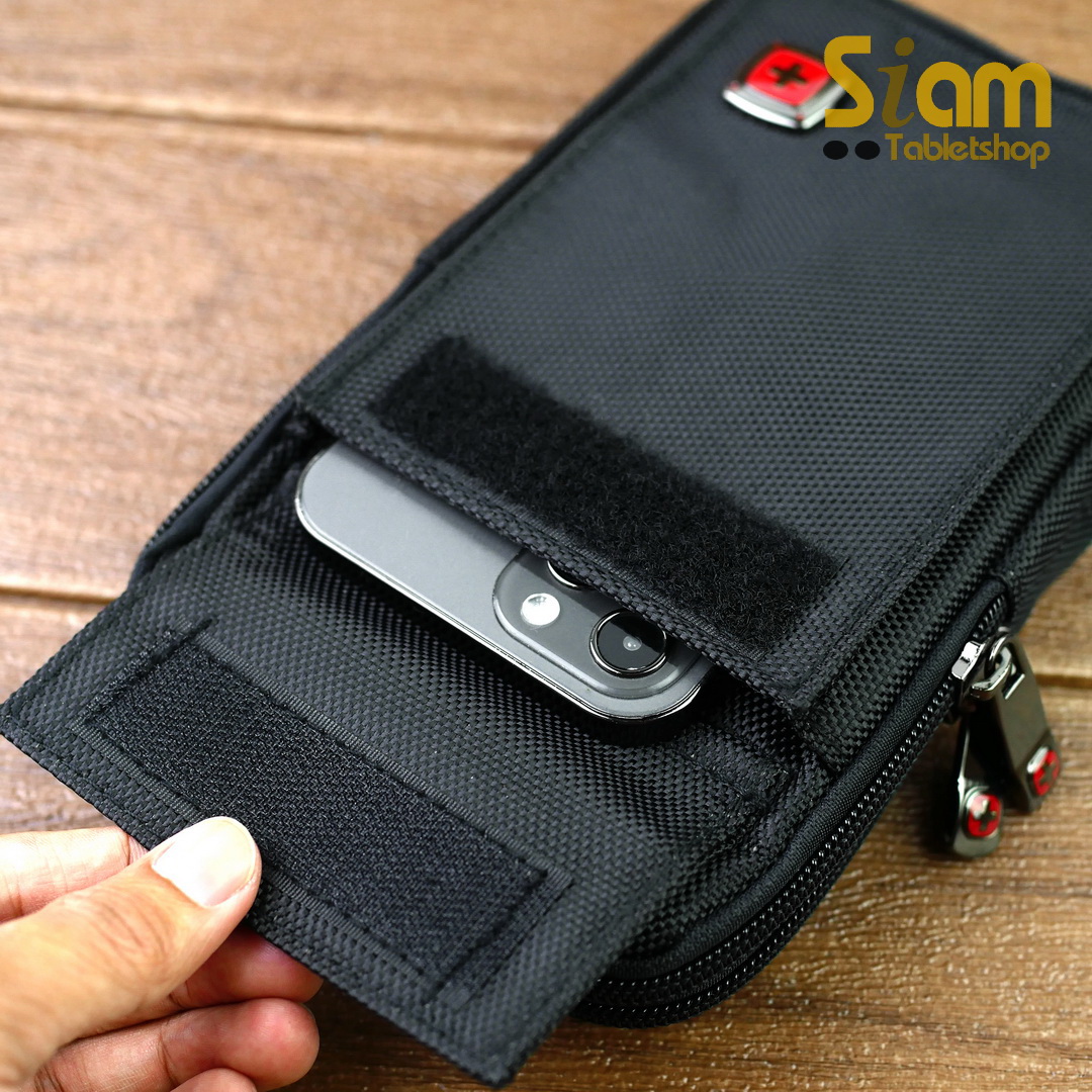 DAKAR กระเป๋าหนังคาดเอว แนวตั้ง ใส่มือถือขนาด 5 - 6.7 นิ้ว (099)