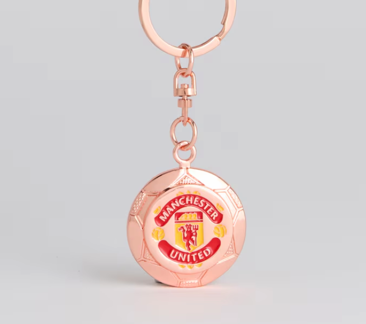 พวงกกุญแจแมนเชสเตอร์ ยูไนเต็ด Flat Rose Gold Football ของแท้