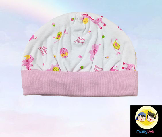 ATTOON หมวกเด็กอ่อน ผ้า COTTON 2ชั้น (คละลาย)