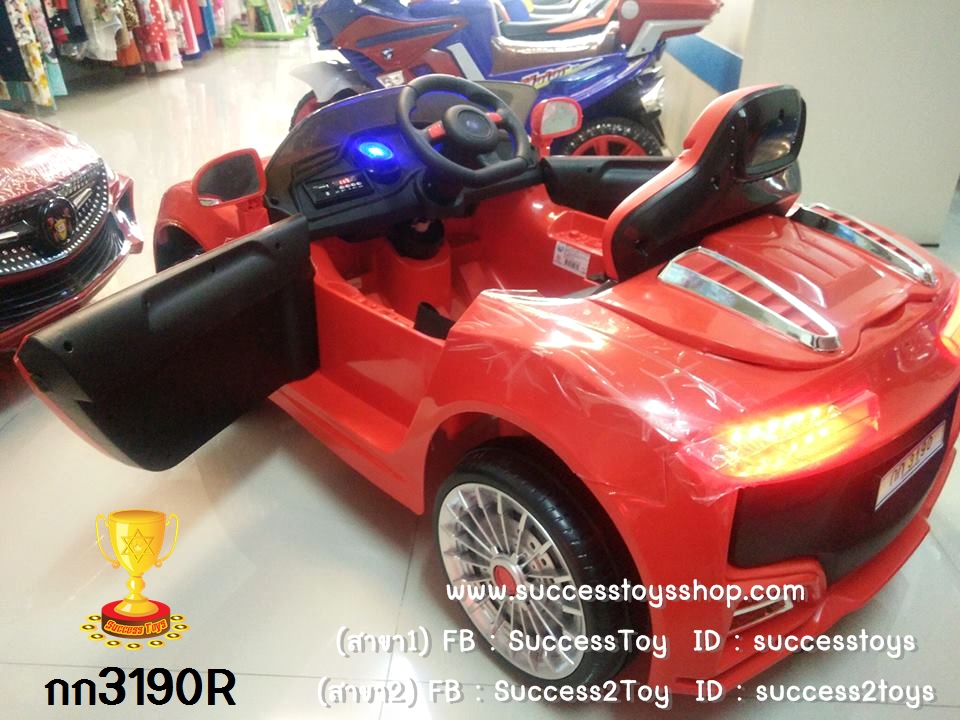 กก3190R รถแบตเตอรี่ไฟฟ้าเด็กนั่ง ยี่ห้อ BMW 2มอเตอร์ สีแดง