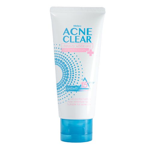 Mistine Acne Clear beauty white and oil control foam แอคเน่ เคลียร์ บิวตี้ไวท์ แอนด์ ออยล์ คอนโทรล โฟม